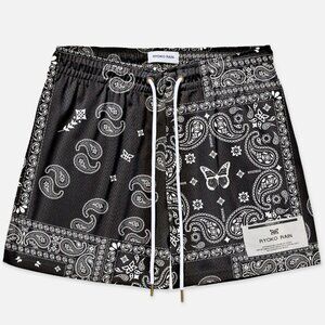 Ryoko Rain Adult Shorts- ORIGINAL BLACK PAISLEY (size small)